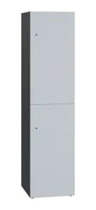 DOMINIT 42 úložná skříň 2-boxová, 1817x450x400 mm, korpus antracit, dvířka bílá